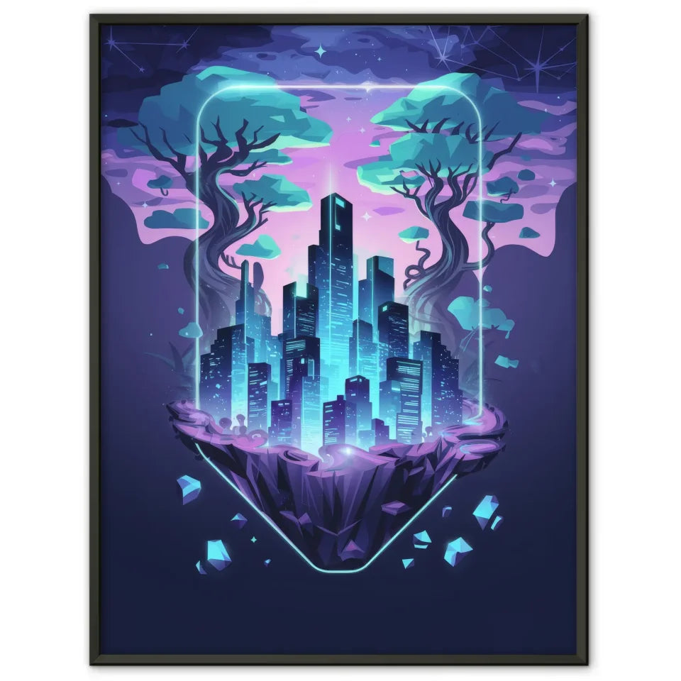 Neonstadt Poster mit surrealen Elementen 1