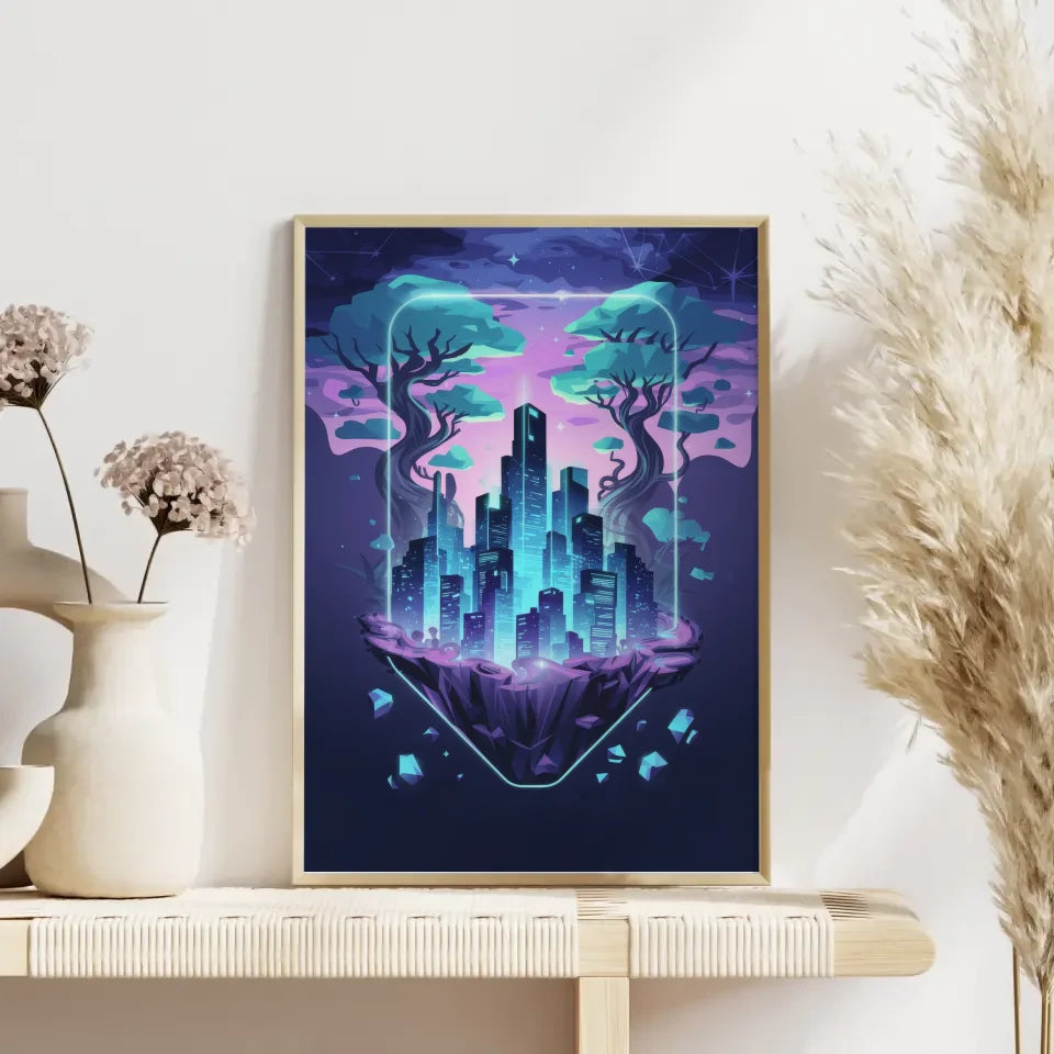 Neonstadt Poster mit surrealen Elementen 4
