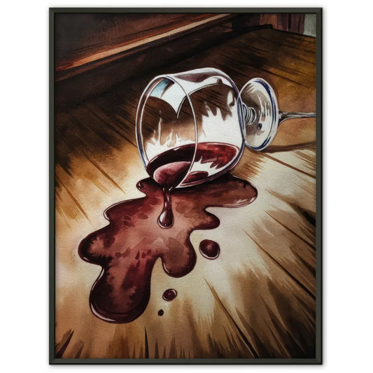 Avantgardistisches Poster einer Frau mit roten Lippen und Goldakzenten 1