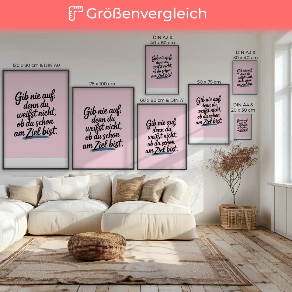 Inspirierendes Poster mit handgeschriebenem Zitat für dein Zuhause 7