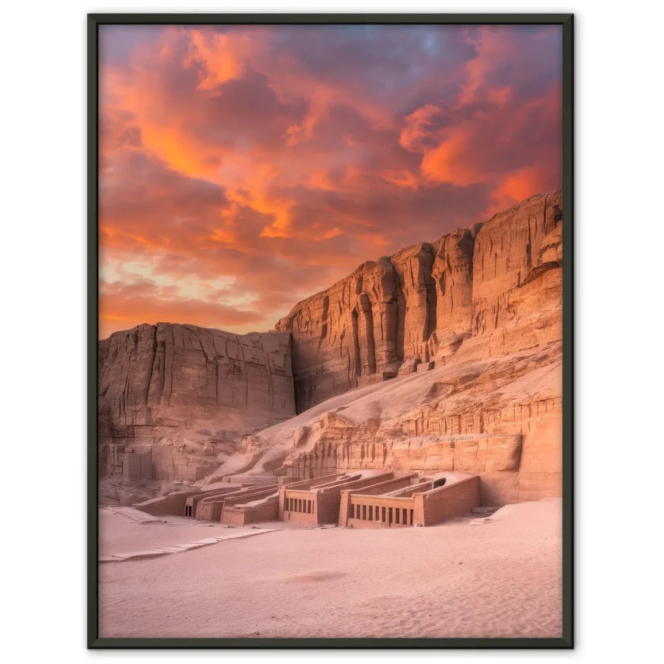 Poster Tal der Könige Ägypten Panorama Bild zur Goldenen Stunde 1