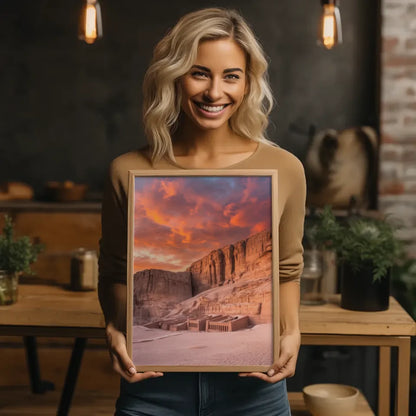 Poster Tal der Könige Ägypten Panorama Bild zur Goldenen Stunde 2