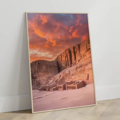 Poster Tal der Könige Ägypten Panorama Bild zur Goldenen Stunde 3