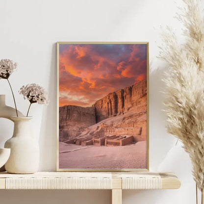 Poster Tal der Könige Ägypten Panorama Bild zur Goldenen Stunde 4