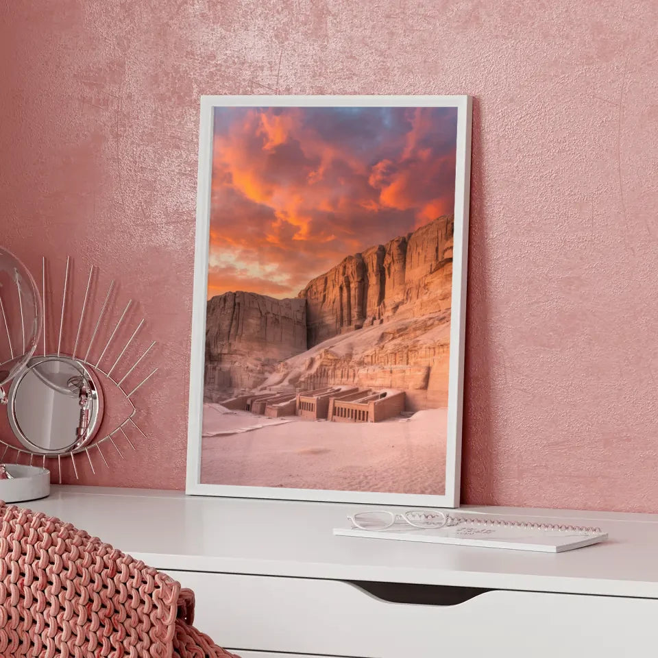 Poster Tal der Könige Ägypten Panorama Bild zur Goldenen Stunde 5