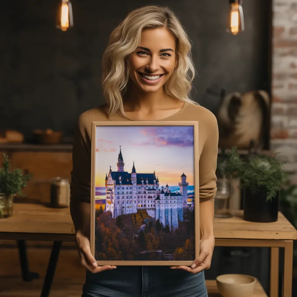 Schloss Neuschwanstein Poster atemberaubendes Panorama Bild 2