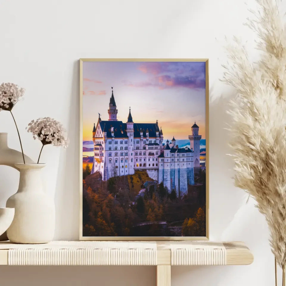 Schloss Neuschwanstein Poster atemberaubendes Panorama Bild 4