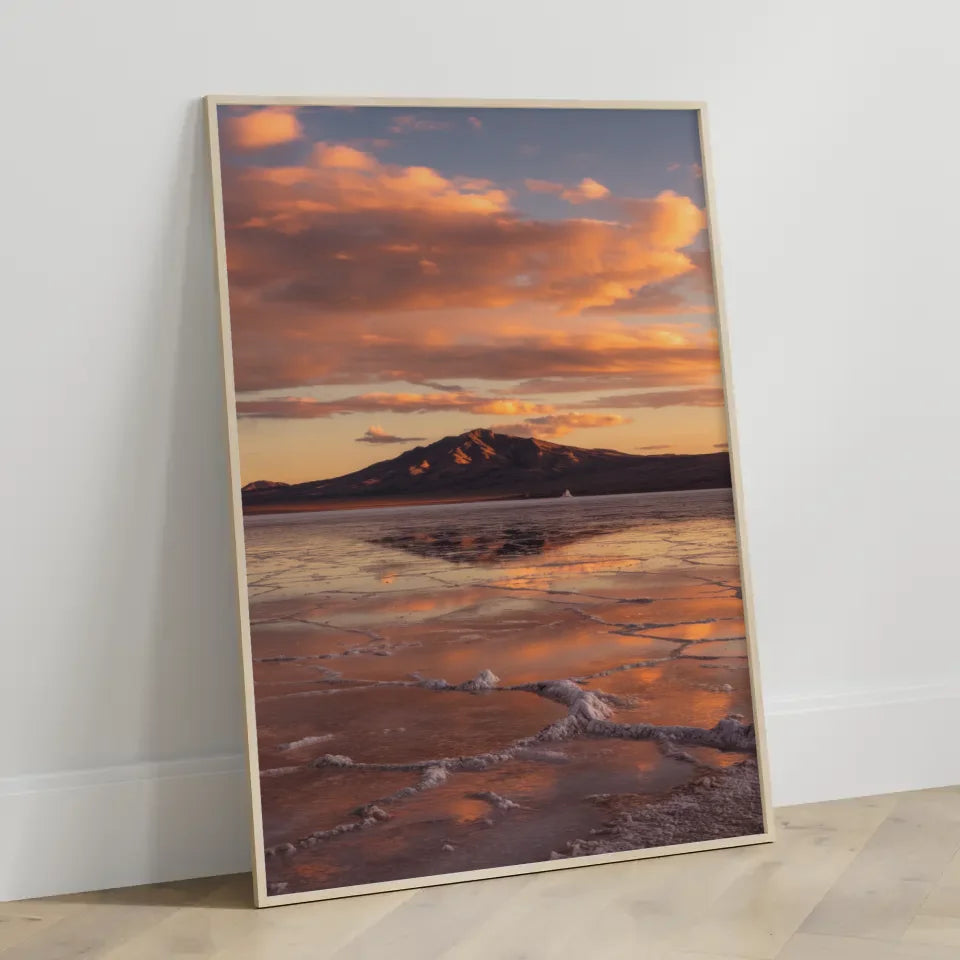 Poster Salar de Uyuni Panorama in Goldener Stunde 3