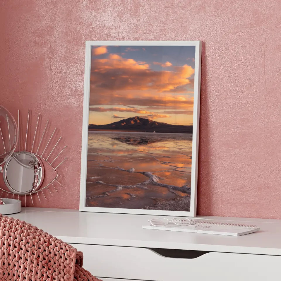 Poster Salar de Uyuni Panorama in Goldener Stunde 5
