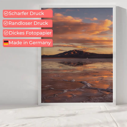 Poster Salar de Uyuni Panorama in Goldener Stunde 6