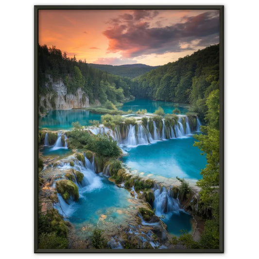 Poster Plitvicer Seen Kroatien Golden Hour für dein Zuhause 1