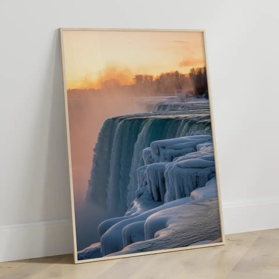 Poster Niagarafälle Kanada zu Golden Hour eindrucksvoll 3