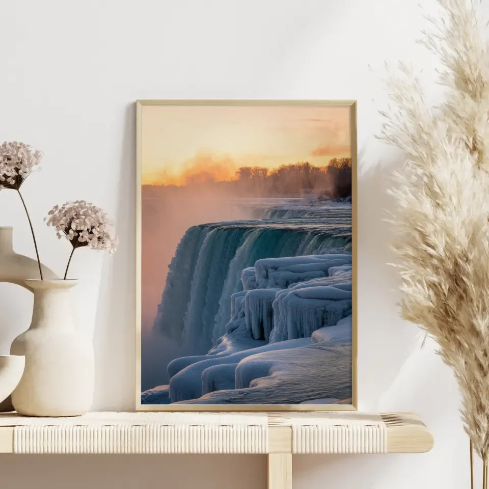 Poster Niagarafälle Kanada zu Golden Hour eindrucksvoll 4