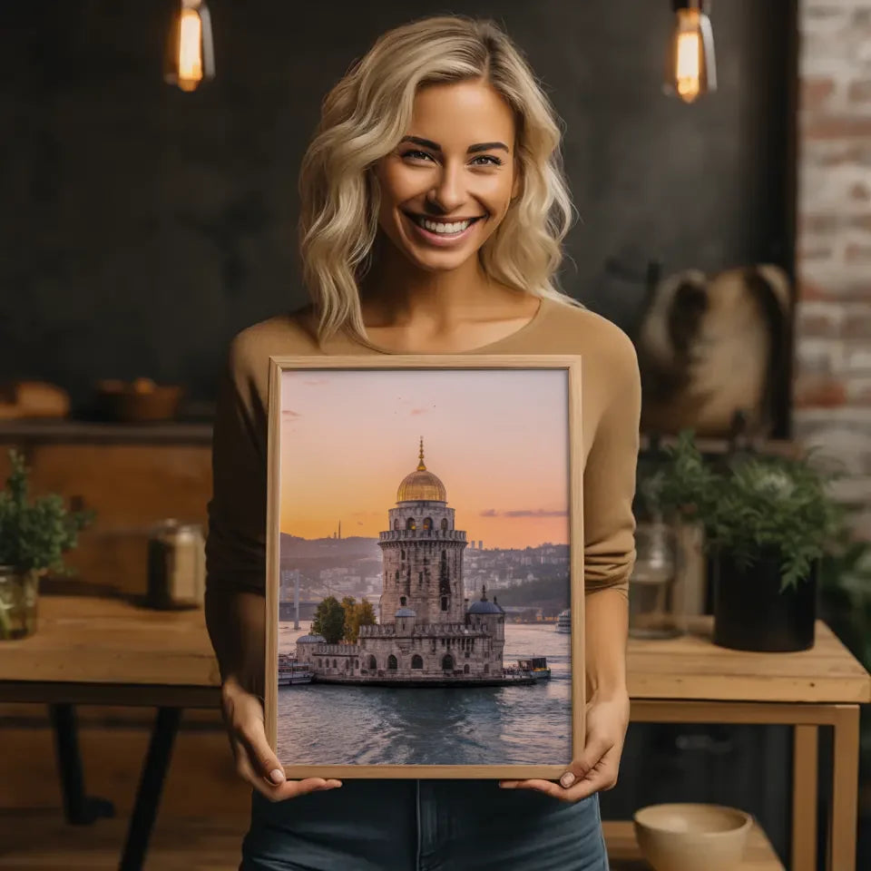 Sonnenuntergang Poster Jungfrauenturm Istanbul