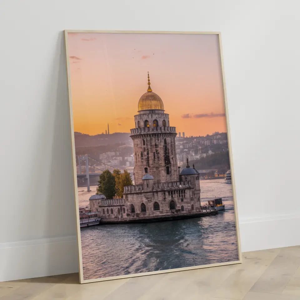 Sonnenuntergang Poster Jungfrauenturm Istanbul