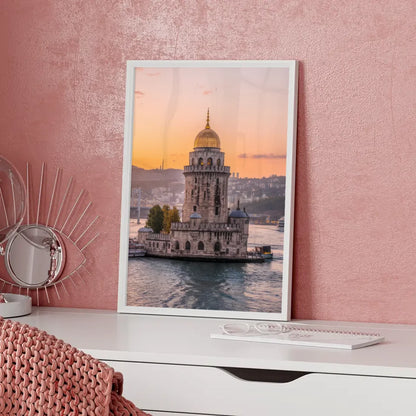 Sonnenuntergang Poster Jungfrauenturm Istanbul