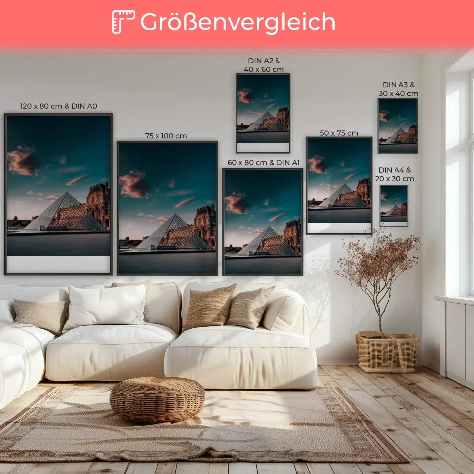 Poster mit skandinavischer Boho Tonvase minimalistisch