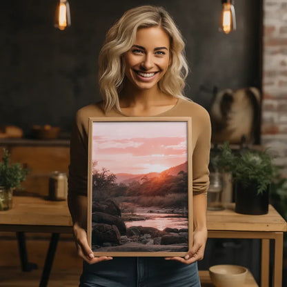 Poster Krüger-Nationalpark Südafrika zur Golden Hour 2