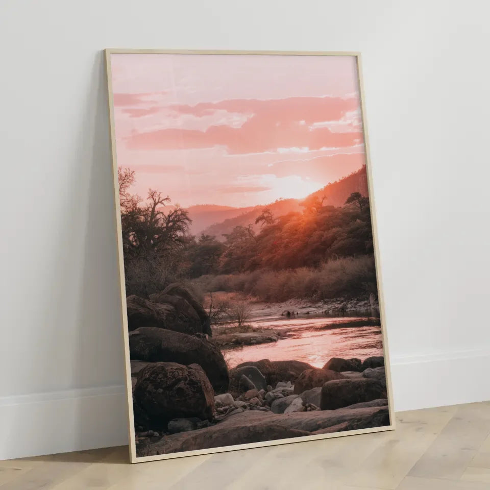 Poster Krüger-Nationalpark Südafrika zur Golden Hour 3