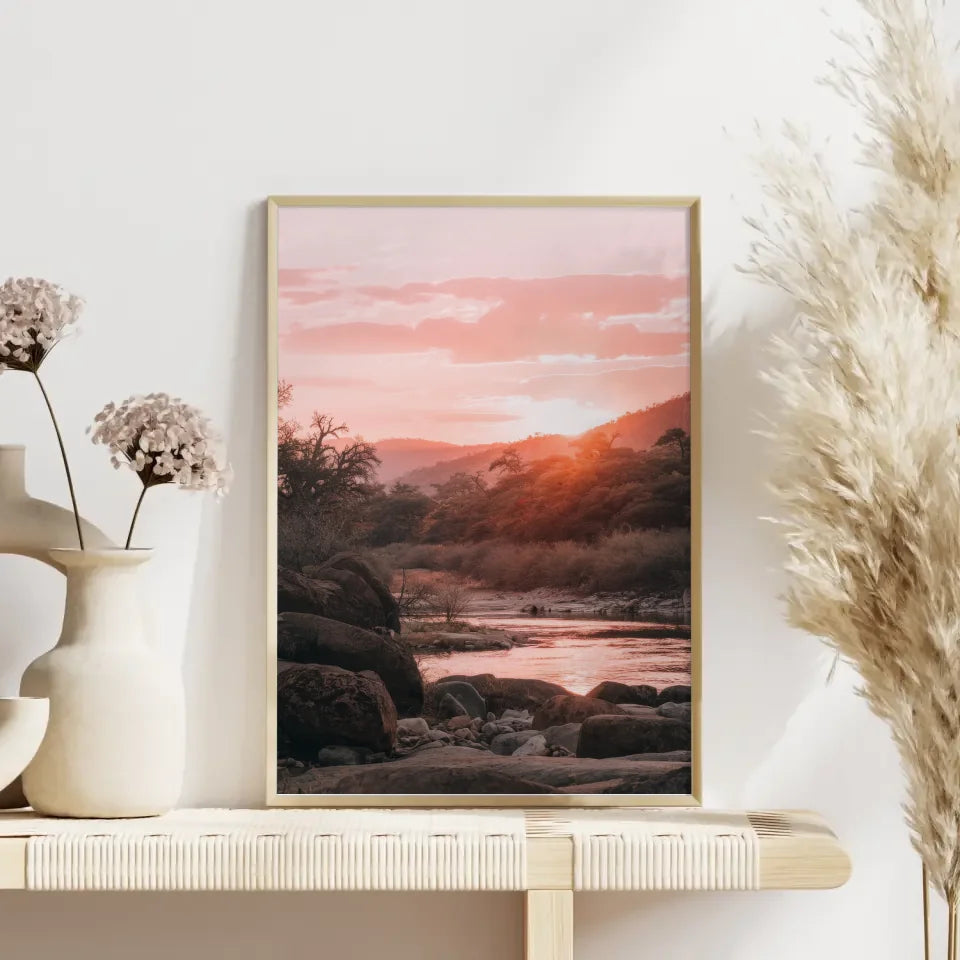 Poster Krüger-Nationalpark Südafrika zur Golden Hour 4