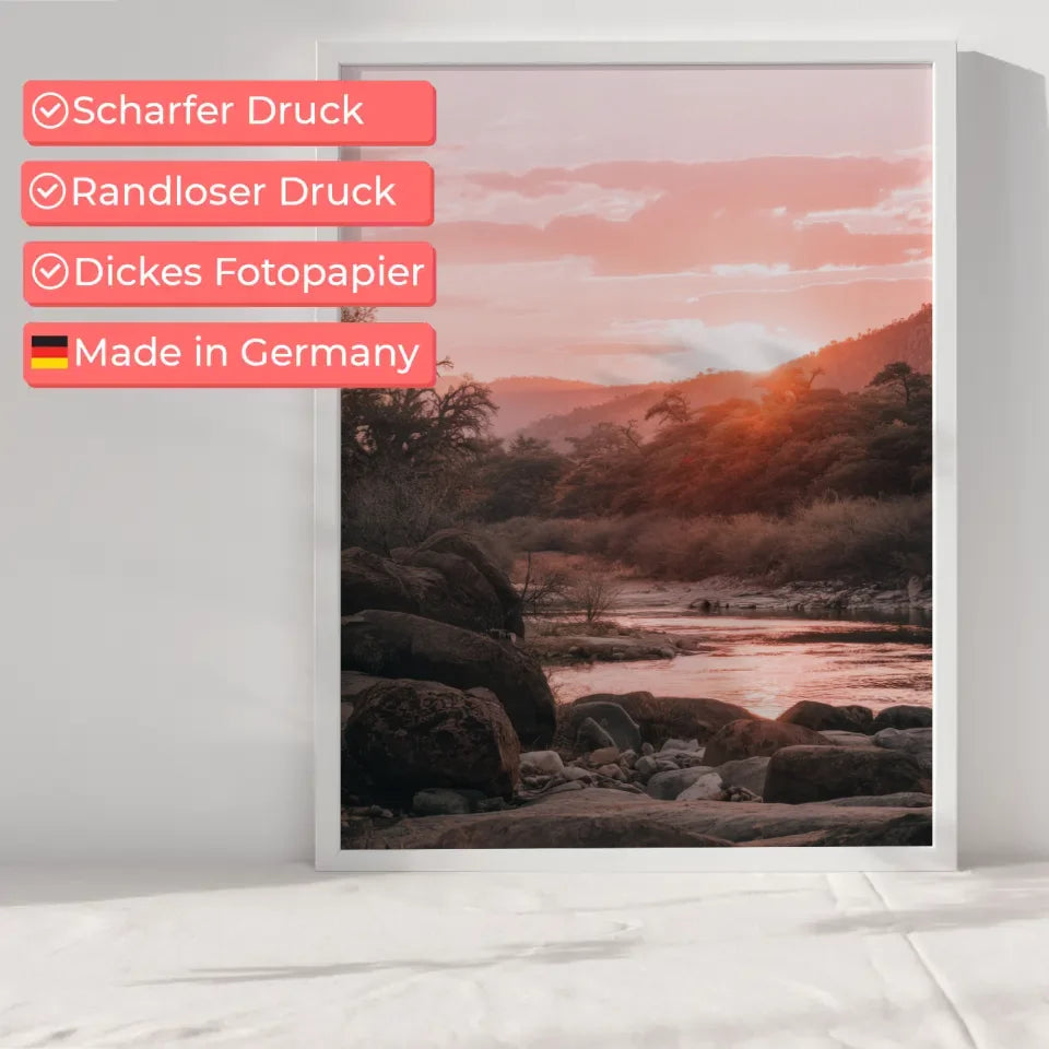 Poster Krüger-Nationalpark Südafrika zur Golden Hour 6