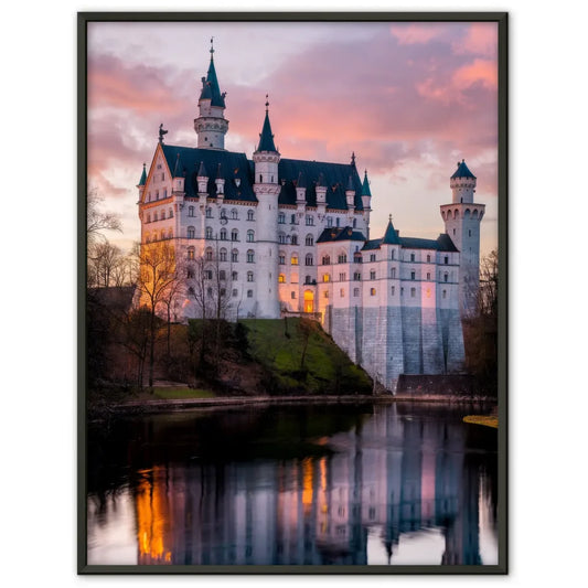 Poster Schloss Neuschwanstein Panorama bei Goldener Stunde 1