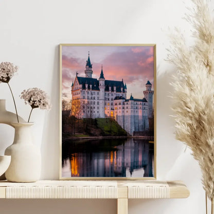 Poster Schloss Neuschwanstein Panorama bei Goldener Stunde 4