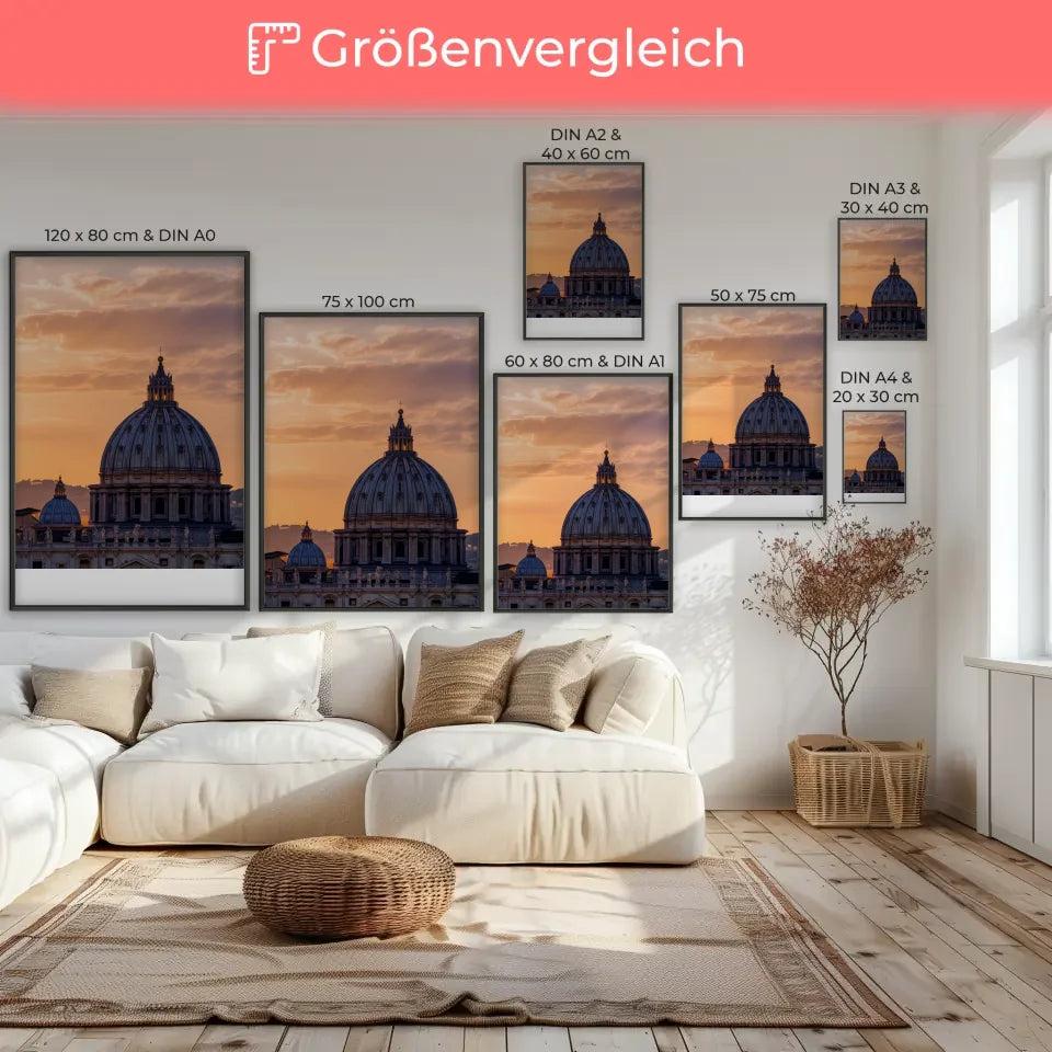 Poster skandinavische Boho-Tonvase minimalistischer Stil