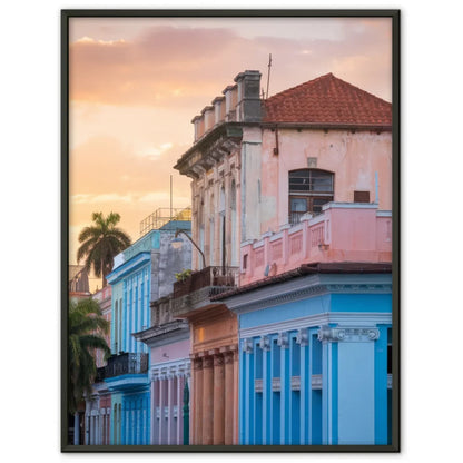 Poster von Havanna Altstadt Panorama Bild zur Goldenen Stunde 1