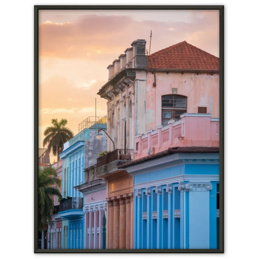 Poster von Havanna Altstadt Panorama Bild zur Goldenen Stunde 1