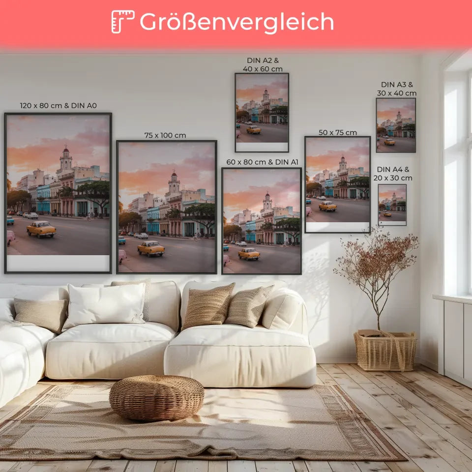 Poster mit skandinavischer Boho Tonvase