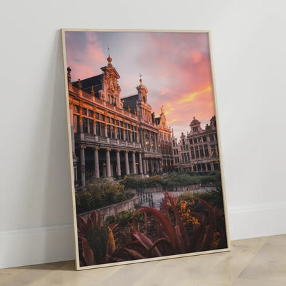 Grand Place Belgien Poster Panorama Bild zur Golden Hour 3