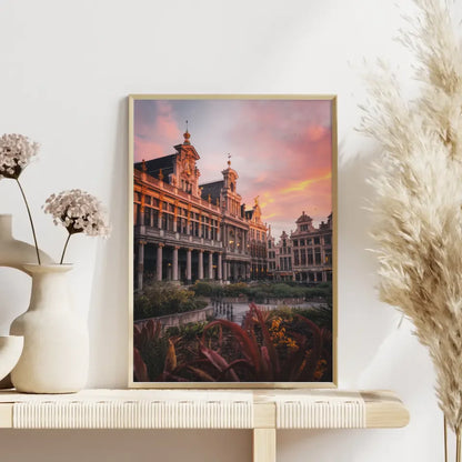 Grand Place Belgien Poster Panorama Bild zur Golden Hour 4