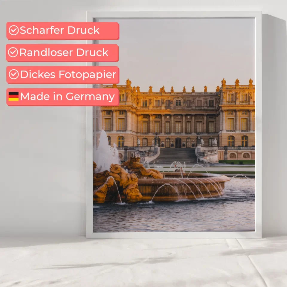 Poster Schloss Versailles atemberaubendes Panorama Bild 6
