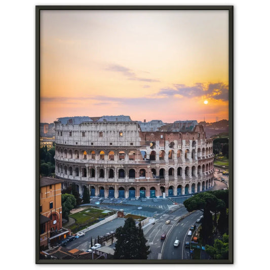 Poster Kolosseum Italien Panorama bei Goldener Stunde 1