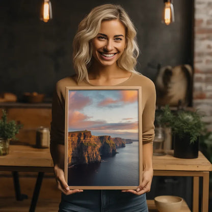 Poster der Cliffs of Moher in Irland zur Golden Hour 2