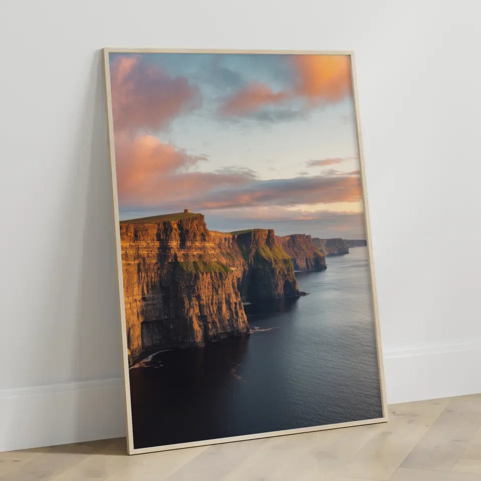 Poster der Cliffs of Moher in Irland zur Golden Hour 3