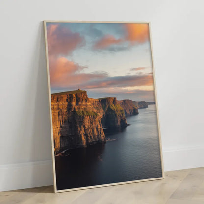 Poster der Cliffs of Moher in Irland zur Golden Hour 3