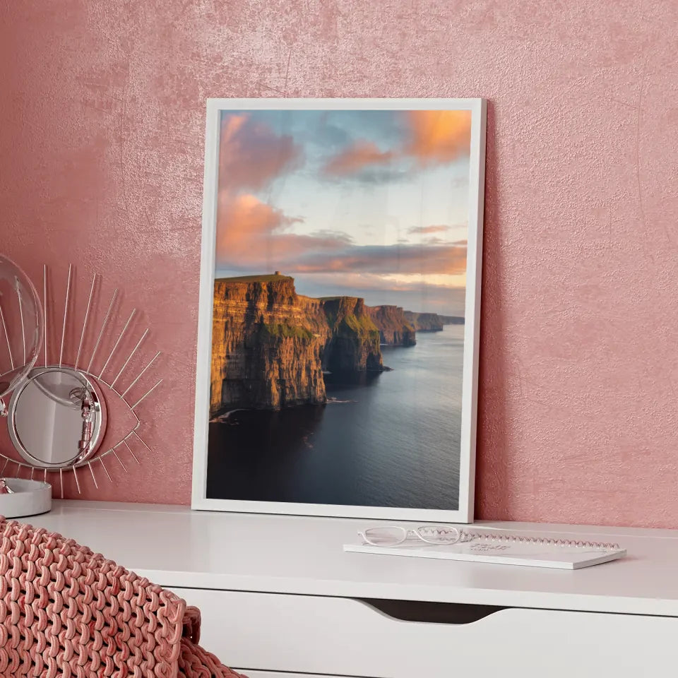 Poster der Cliffs of Moher in Irland zur Golden Hour 5