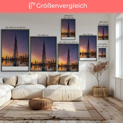 Minimalistische Poster mit skandinavischer Boho-Tonvase – Inspiration aus den Vereinigten Arabischen Emiraten