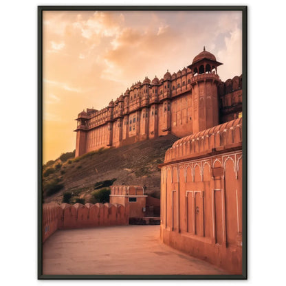 Poster Amber Fort Jaipur Indien zur Goldenen Stunde 1