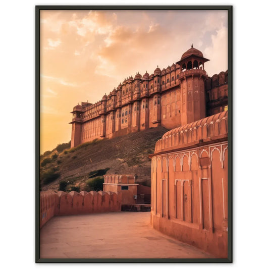 Poster Amber Fort Jaipur Indien zur Goldenen Stunde 1