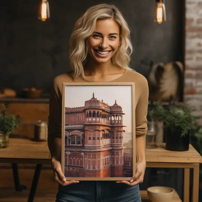 Poster Amber Fort Jaipur Indien zur Golden Hour erleben 2