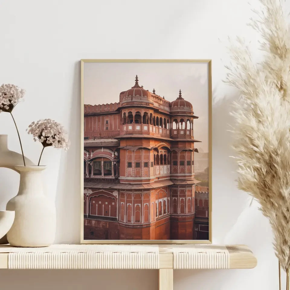 Poster Amber Fort Jaipur Indien zur Golden Hour erleben 4