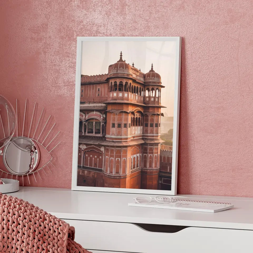 Poster Amber Fort Jaipur Indien zur Golden Hour erleben 5