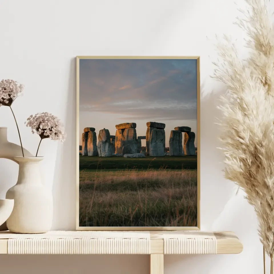 Poster Stonehenge beeindruckendes Panorama Bild zur Golden Hour 4