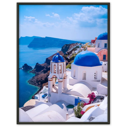 Poster Santorini Griechenland malerische Küstenansicht