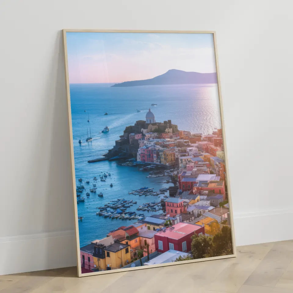 Port De Procida Poster mit bunten Gebäuden am Meer 3