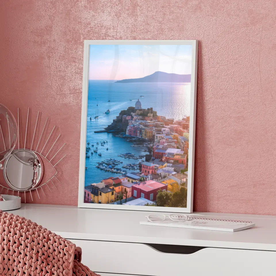 Port De Procida Poster mit bunten Gebäuden am Meer 5