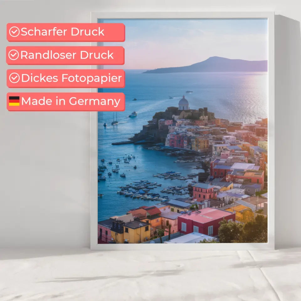 Port De Procida Poster mit bunten Gebäuden am Meer 6